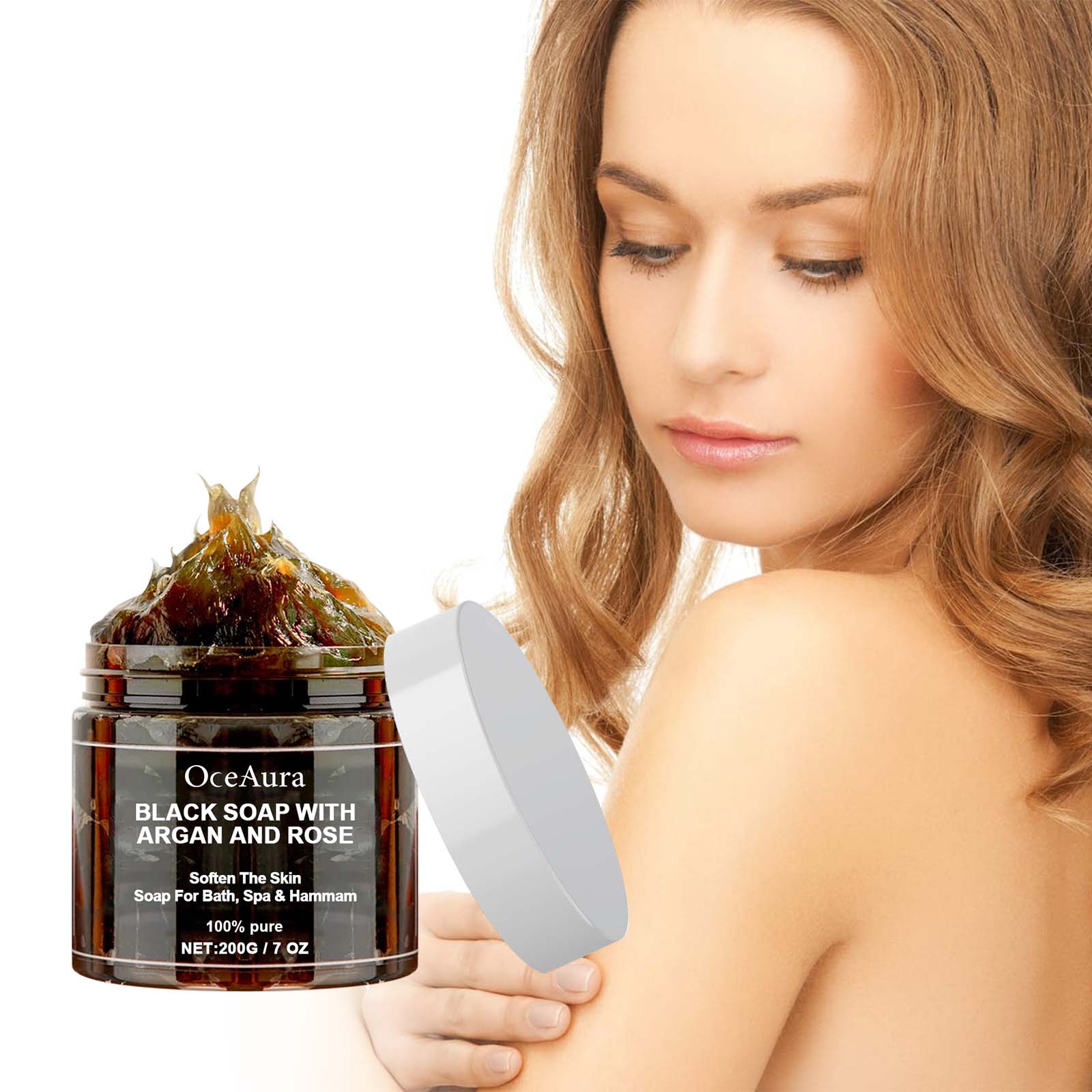 Castor Oil Soap - Sabonete Preto OCEAURA com Argan e