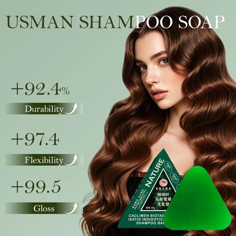 80g usman grama sólida shampoo - Castor Oil Soap avaliação e preço