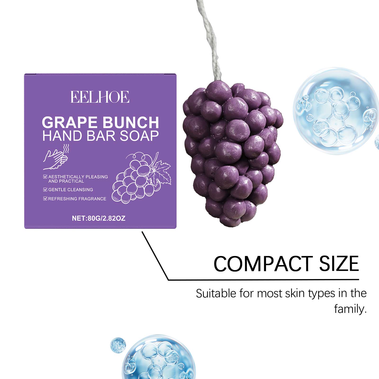 Sabonete em Barra Eelhoe Grape - Castor Oil Soap avaliação e preço